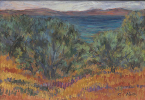 Olives and sea, 1982